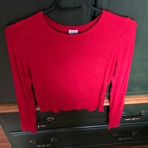 Garage Red Long Sleeve Top